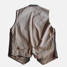 画像をギャラリービューアに読み込む, 1930&#39;s～ FRENCH WORK H.B.T COTTON &amp; INDIGO LINEN GILET (MEDIUM)
