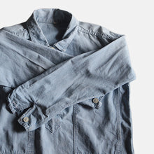画像をギャラリービューアに読み込む, 1960's FRENCH WORK COTTON CHAMBRAY PULLOVER SHIRT (X-LARGE)