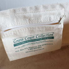 画像をギャラリービューアに読み込む, "GRASS COURT COLLECTION" CANVAS TOTE BAG WITH LEATHER HUNDLE (DEAD STOCK)