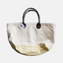 画像をギャラリービューアに読み込む, "GRASS COURT COLLECTION" CANVAS TOTE BAG WITH LEATHER HUNDLE (DEAD STOCK)
