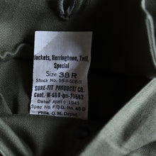 Load image into Gallery viewer, 1940's "U.S.ARMY" M-43 H.B.T JACKET (SZ 38 / DEADSTOCK)