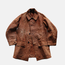 画像をギャラリービューアに読み込む, ~1910's HEAVY DUCK LINEN FRENCH HUNTING COAT (SZ MEDIUM / GOOD CONDITION)