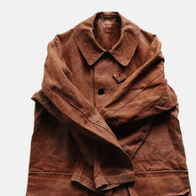 画像をギャラリービューアに読み込む, ~1910's HEAVY DUCK LINEN FRENCH HUNTING COAT (SZ MEDIUM / GOOD CONDITION)