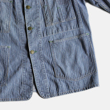 Load image into Gallery viewer, 1950's "OSHKOSH" HICKORY COVERALL (SZ LARGE / GOOD CONDITION)