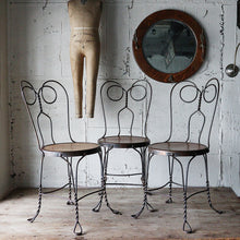 画像をギャラリービューアに読み込む, ANTIQUE PARLOR METAL CHAIR (JAPANNED COPPER / N1)