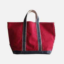 画像をギャラリービューアに読み込む, 1980's "L.L.BEAN" DELUXE CANVAS TOTE BAG (RED×NAVY)