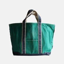 画像をギャラリービューアに読み込む, 1980's "L.L.BEAN" DELUXE CANVAS TOTE BAG (GREEN×NAVY)