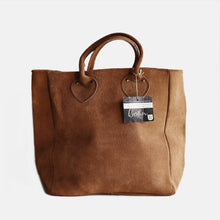 画像をギャラリービューアに読み込む, 1980's "BROOKSTONE" SUEDE LEATHER TOTE (DEADSTOCK)