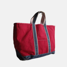 画像をギャラリービューアに読み込む, 1980's "L.L.BEAN" DELUXE CANVAS TOTE BAG (RED×NAVY)