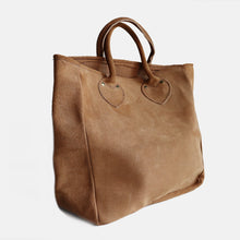 画像をギャラリービューアに読み込む, 1980's "BROOKSTONE" SUEDE LEATHER TOTE (DEADSTOCK)