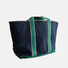 画像をギャラリービューアに読み込む, 1980's "L.L.BEAN" DELUXE TOTE (NAVY×GREEN / MINT CONDITION)