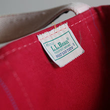 画像をギャラリービューアに読み込む, 1980's "L.L.BEAN" DELUXE CANVAS TOTE BAG (RED×NAVY)