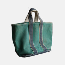画像をギャラリービューアに読み込む, 1980's "L.L.BEAN" DELUXE TOTE (SZ MEDIUM / NAVY×GREEN / BEAUTIFUL FADE)