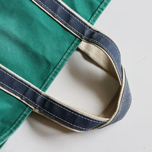 画像をギャラリービューアに読み込む, 1980's "L.L.BEAN" DELUXE CANVAS TOTE BAG (GREEN×NAVY)