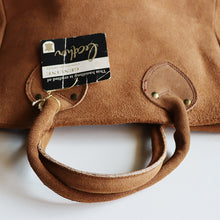 画像をギャラリービューアに読み込む, 1980's "BROOKSTONE" SUEDE LEATHER TOTE (DEADSTOCK)