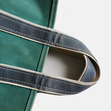 画像をギャラリービューアに読み込む, 1980's "L.L.BEAN" DELUXE TOTE (SZ MEDIUM / NAVY×GREEN / BEAUTIFUL FADE)