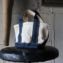 画像をギャラリービューアに読み込む, 1980's "L.L.BEAN" MINI TOTE (WHITE×NAVY / EX SMALL / GOOD CONDITION)