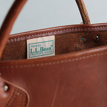 画像をギャラリービューアに読み込む, 1980's "L.L.BEAN" LEATHER BIG TOTE (GOOD CONDITION)