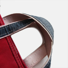 画像をギャラリービューアに読み込む, 1980's "L.L.BEAN" DELUXE CANVAS TOTE BAG (RED×NAVY)