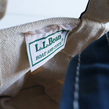 画像をギャラリービューアに読み込む, 1980's "L.L.BEAN" MINI TOTE (WHITE×NAVY / EX SMALL / GOOD CONDITION)