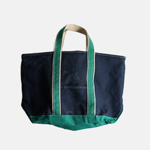 画像をギャラリービューアに読み込む, 1980's "L.L.BEAN" DELUXE TOTE (NAVY×GREEN / MINT CONDITION)