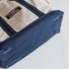 画像をギャラリービューアに読み込む, 1980's~ "L.L.BEAN" CANVAS TOTE WITH LEATHER HUNDLE (SZ MEDIUM / NEAR DEADSTOCK)
