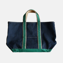 画像をギャラリービューアに読み込む, 1980's "L.L.BEAN" DELUXE TOTE (NAVY×GREEN / VERY GOOD CONDITION)