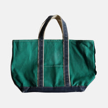 画像をギャラリービューアに読み込む, 1980's "L.L.BEAN" DELUXE CANVAS TOTE BAG (GREEN×NAVY)