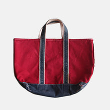 画像をギャラリービューアに読み込む, 1980's "L.L.BEAN" DELUXE CANVAS TOTE BAG (RED×NAVY)
