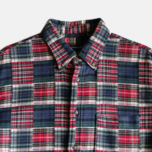 Load image into Gallery viewer, "LAND'S END" PATCHWORK PLAID FLANNEL SHIRT (SZ LARGE / GOOD CONDITION)