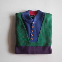 画像をギャラリービューアに読み込む, 1990's "LANDS END" COTTON PULLOVER KNIT (MEDIUM)