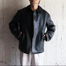 画像をギャラリービューアに読み込む, 1950's "GIDROL" FRENCH LEATHER JACKET (SZ LARGE / RARE STYLE)
