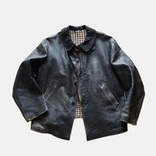画像をギャラリービューアに読み込む, 1950's "GIDROL" FRENCH LEATHER JACKET (SZ LARGE / RARE STYLE)