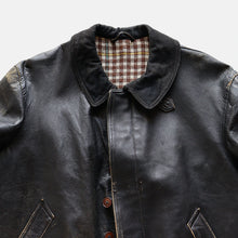 画像をギャラリービューアに読み込む, 1950's "GIDROL" FRENCH LEATHER JACKET (SZ LARGE / RARE STYLE)
