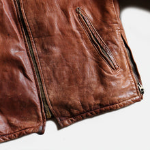 Load image into Gallery viewer, 1960's~ SINGLE RIDERS LEATHER JACKET (SZ MEDIUM / GOOD CONDITION)