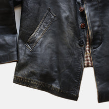 画像をギャラリービューアに読み込む, 1950's "GIDROL" FRENCH LEATHER JACKET (SZ LARGE / RARE STYLE)