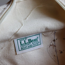 画像をギャラリービューアに読み込む, 1980's~ "L.L.BEAN" CANVAS TOTE WITH LEATHER HUNDLE (SZ MEDIUM / NEAR DEADSTOCK)
