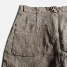 Load image into Gallery viewer, ~1940's FRENCH BROWN LINEN SHORTS (W33)