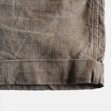 Load image into Gallery viewer, ~1940's FRENCH BROWN LINEN SHORTS (W33)