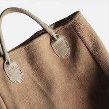 画像をギャラリービューアに読み込む, 1980's "BROOKSTONE" SUEDE LEATHER TOTE (SMALL)