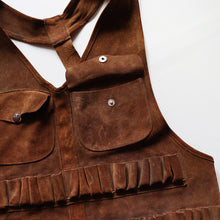画像をギャラリービューアに読み込む, ~1950's FRENCH LEATHER HUNTING VEST (SZ FREE / RARE STYLE)