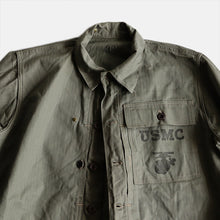 Load image into Gallery viewer, 1940's "U.S.M.C" P-44 H.B.T JACKET (SZ 38 / 1 WASH MINT CONDITION)