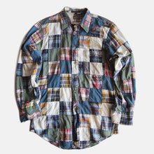 Load image into Gallery viewer, VINTAGE "GANT" INDIA MADRAS  COTTON PATCHWORK  L/S SHIRT (MEDIUM)