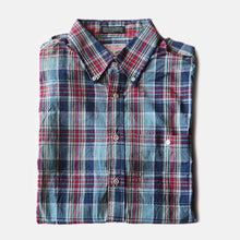 Load image into Gallery viewer, MADE IN USA N.O.S 1960's "THE FOX COLLECTION" MADRAS S/S B.D SHIRT (LARGE)