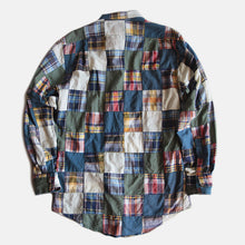Load image into Gallery viewer, VINTAGE "GANT" INDIA MADRAS  COTTON PATCHWORK  L/S SHIRT (MEDIUM)