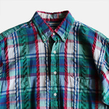 Load image into Gallery viewer, 1990's "LANDS END" INDIA MADRASS S/S SHIRT (SZ MEDIUM / GOOD CONDITION)