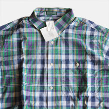 Load image into Gallery viewer, MADE IN USA N.O.S 1960's "THE FOX COLLECTION" MADRAS S/S B.D SHIRT (LARGE)