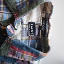 Load image into Gallery viewer, VINTAGE "GANT" INDIA MADRAS  COTTON PATCHWORK  L/S SHIRT (MEDIUM)