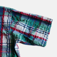 Load image into Gallery viewer, 1990's "LANDS END" INDIA MADRASS S/S SHIRT (SZ MEDIUM / GOOD CONDITION)