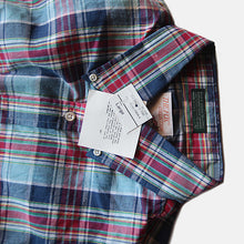 Load image into Gallery viewer, MADE IN USA N.O.S 1960's "THE FOX COLLECTION" MADRAS S/S B.D SHIRT (LARGE)